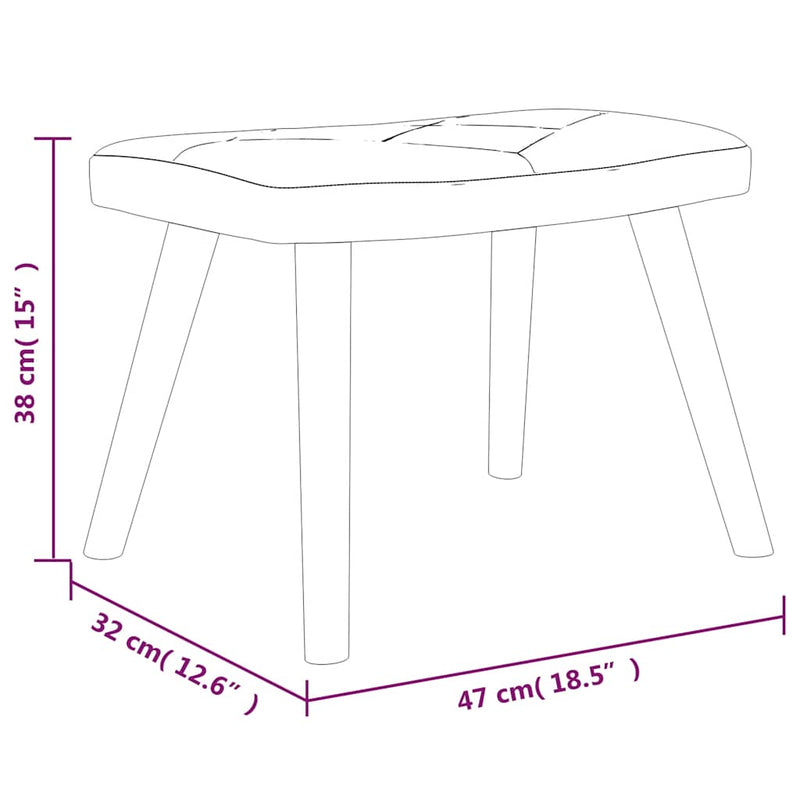 vidaXL Relaxing Chair with a Stool Patchwork Fabric