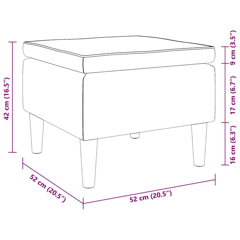 Stool with Wooden Legs Dark Grey Velvet