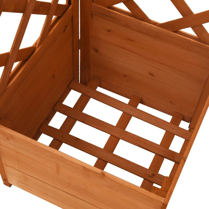 Corner Trellis Planter 40x40x150 cm Solid Fir Wood