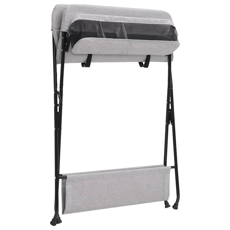 vidaXL Changing Table Light Grey Iron