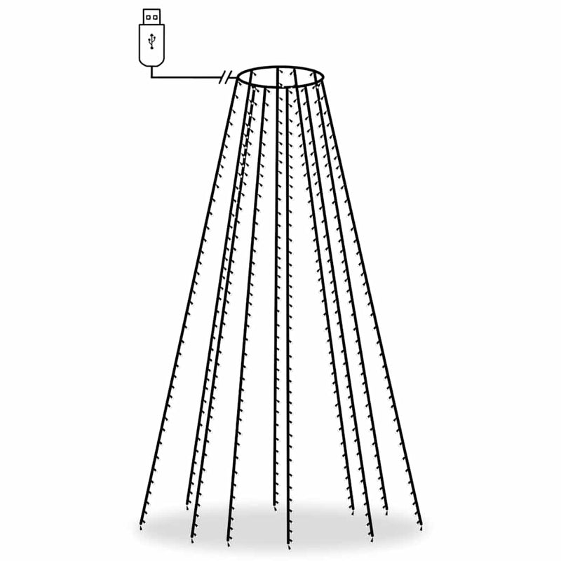 vidaXL Tree Lights with 500 LEDs Cold White 500 cm Indoor Outdoor