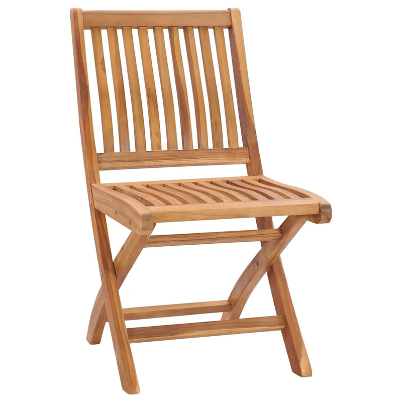 Folding Chairs 4 pcs Solid Teak Wood
