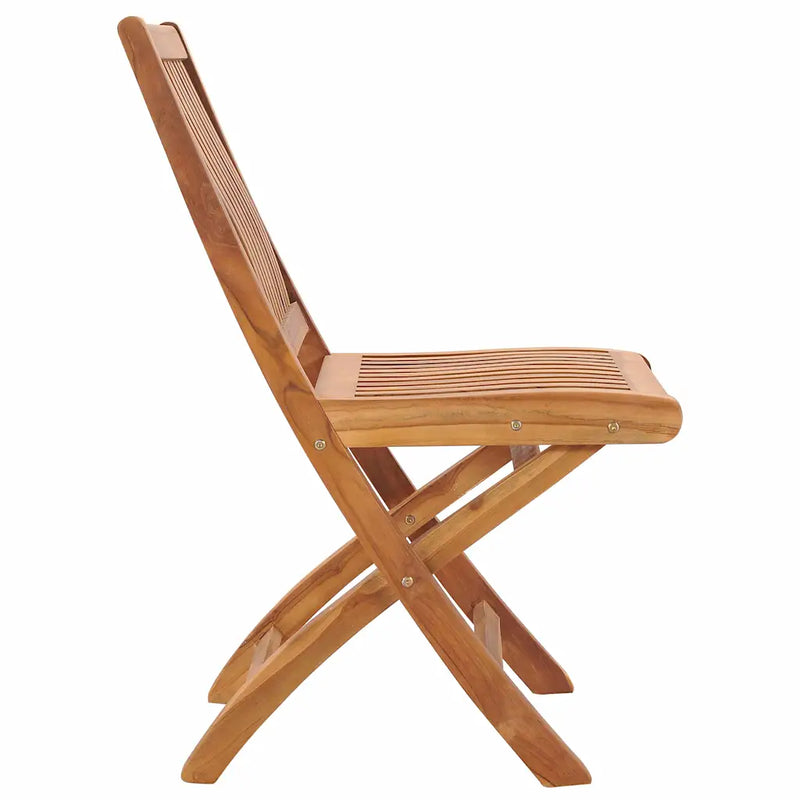 Folding Chairs 4 pcs Solid Teak Wood