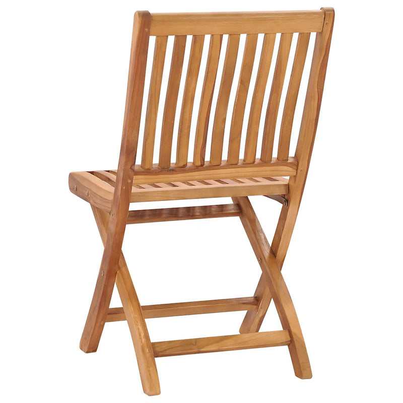 Folding Chairs 8 pcs Solid Teak Wood