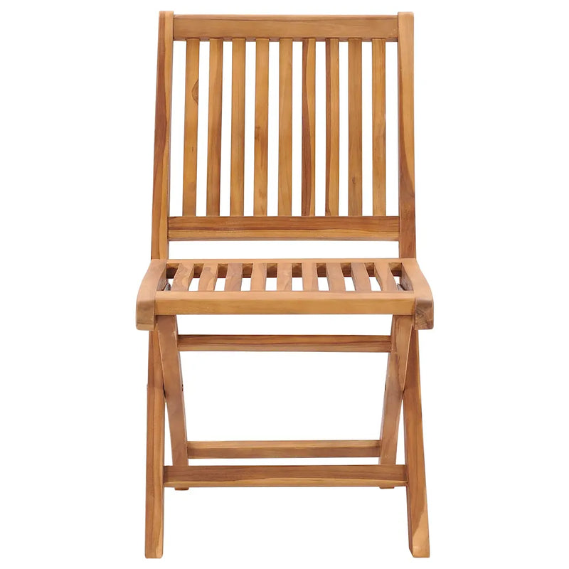 Folding Chairs with Cushions 4 pcs Solid Teak Wood