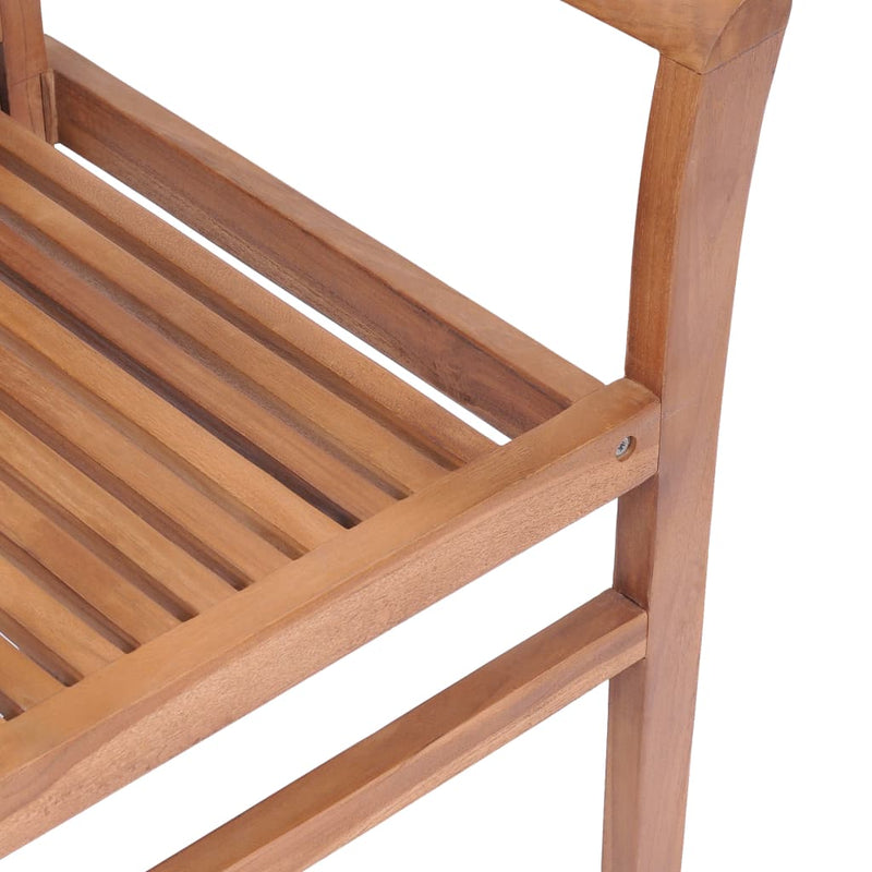 vidaXL Dining Chairs 6 pcs with Anthracite Cushions Solid Teak Wood