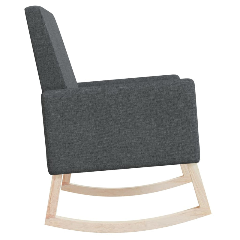 vidaXL Rocking Chair Dark Grey Fabric