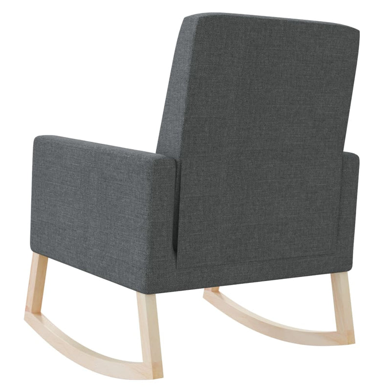 vidaXL Rocking Chair Dark Grey Fabric