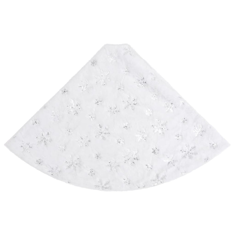 vidaXL Luxury Christmas Tree Skirt White 122 cm Faux Fur