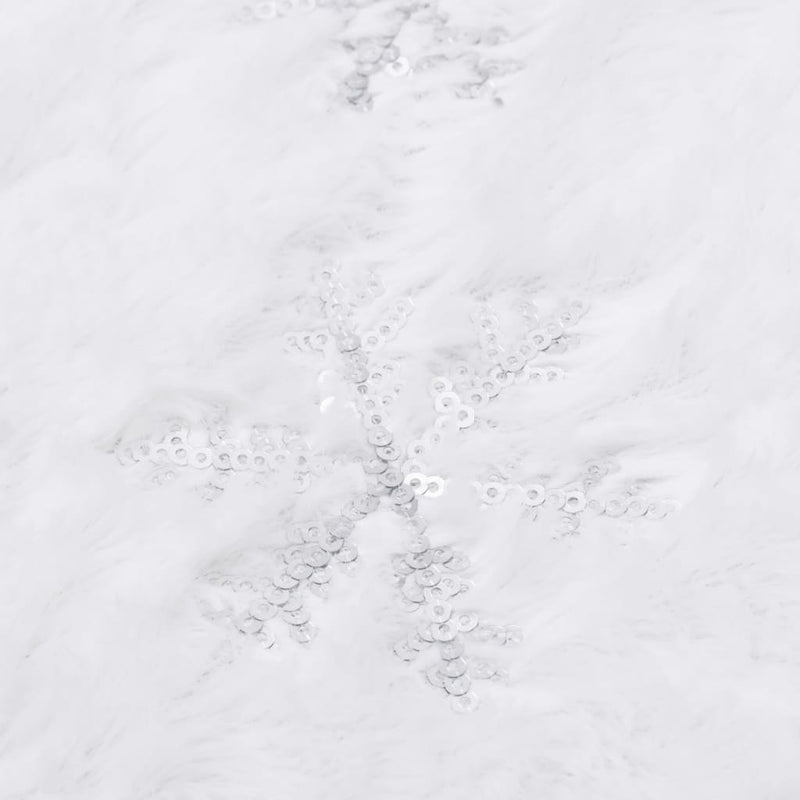 vidaXL Luxury Christmas Tree Skirt White 122 cm Faux Fur