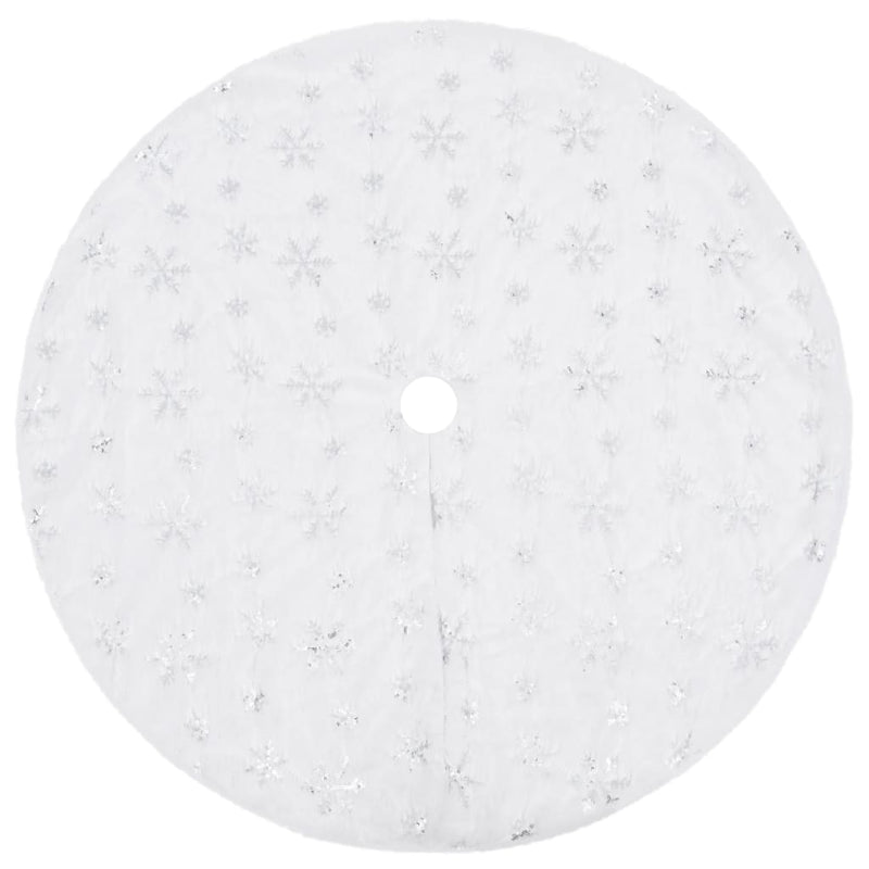 vidaXL Luxury Christmas Tree Skirt White 150 cm Faux Fur