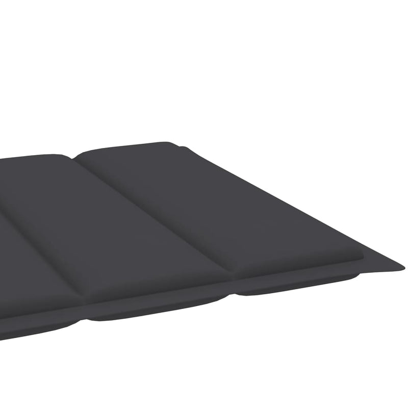 vidaXL Sun Loungers 2 pcs with Anthracite Cushion Solid Teak Wood