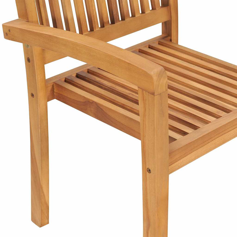 vidaXL 5 Piece Garden Dining Set Solid Wood Teak