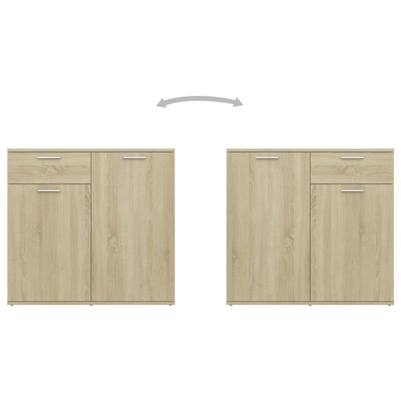 vidaXL Sideboard Sonoma Oak 160x36x75 cm Engineered Wood
