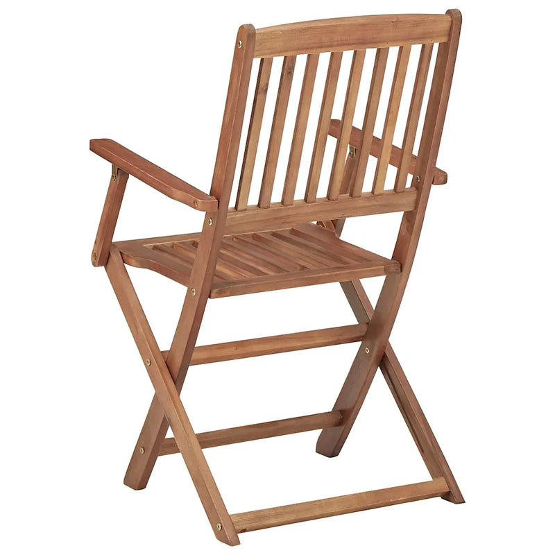 Folding Outdoor Chairs 8 pcs Solid Wood Acacia