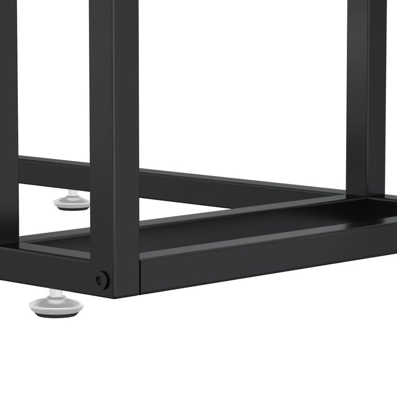 vidaXL Computer Side Table Transparent 50x35x65 cm Tempered Glass
