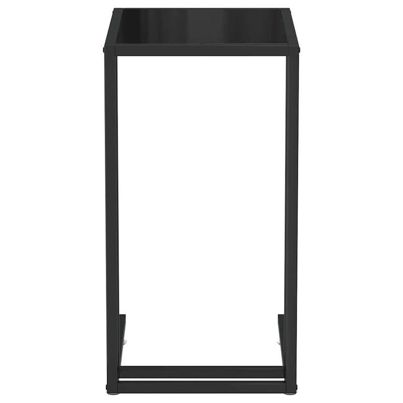 vidaXL Computer Side Table Black 50x35x65 cm Tempered Glass