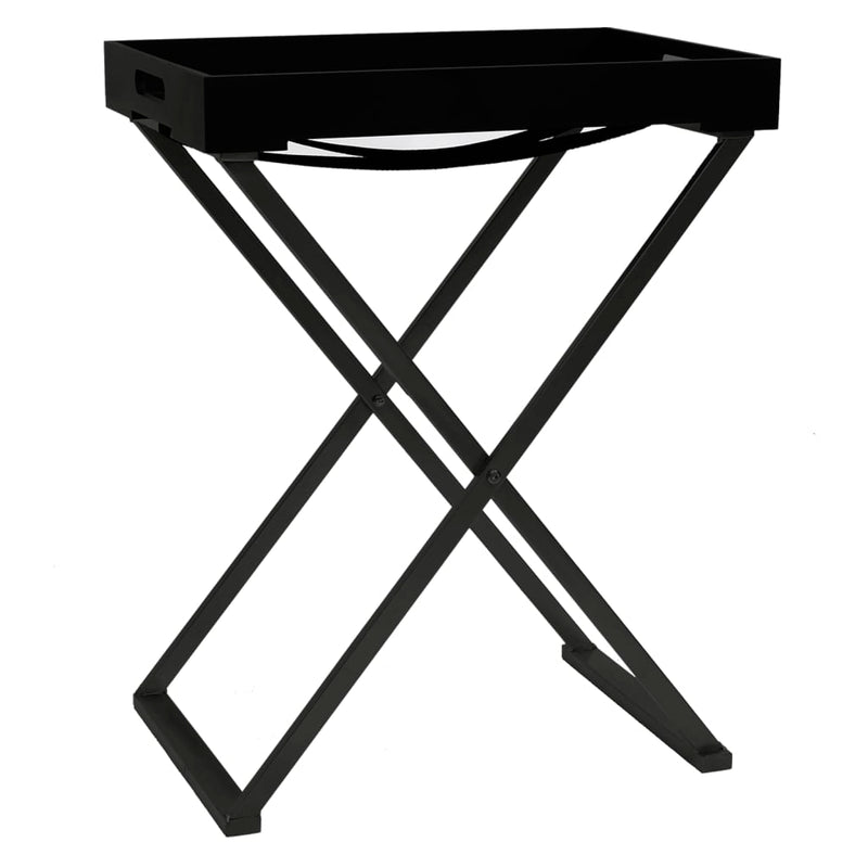 vidaXL Folding Table Black 48x34x61 cm MDF