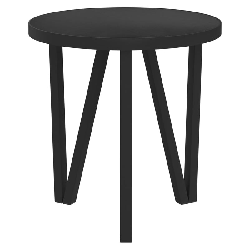 Tea Table Black Ø35 cm MDF