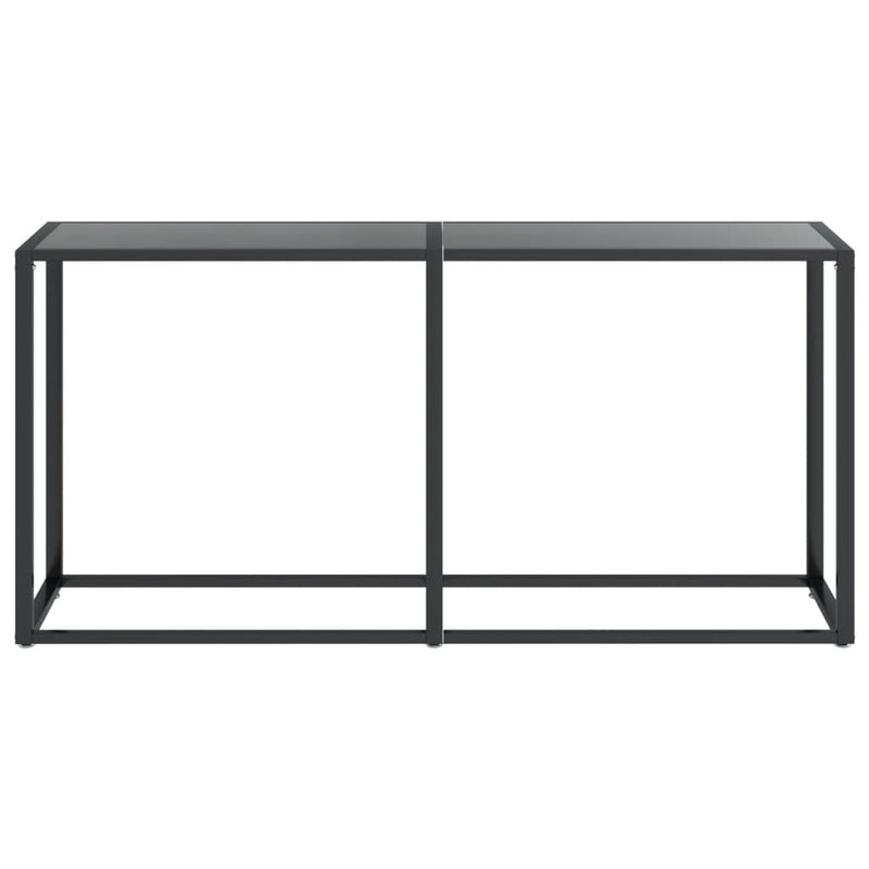 vidaXL Console Table Black 160x35x75.5cm Tempered Glass