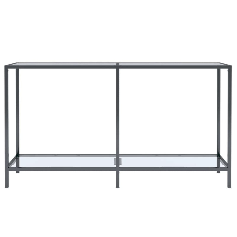 vidaXL Console Table Transparent 140x35x75.5 cm Tempered Glass