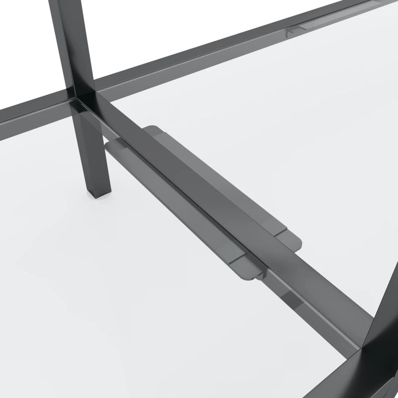vidaXL Console Table Transparent 140x35x75.5 cm Tempered Glass