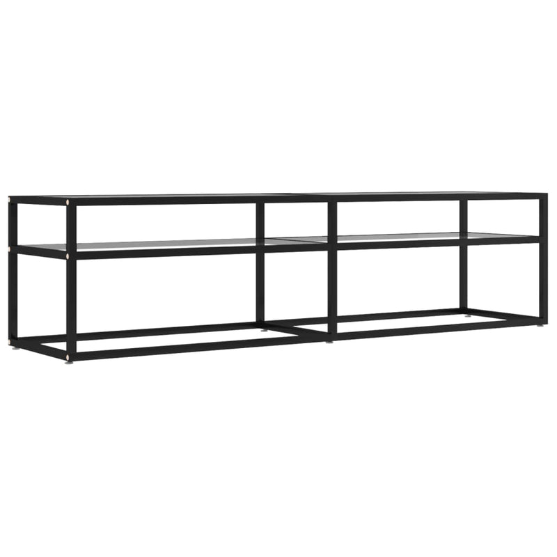 vidaXL TV Cabinet Transparent 160x40x40.5 cm Tempered Glass