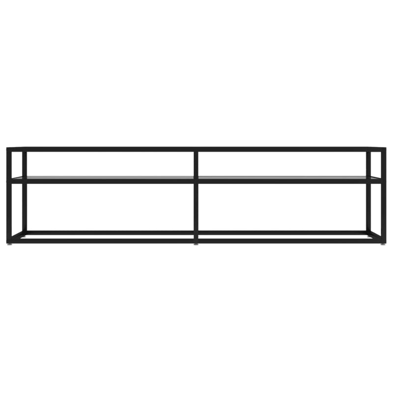 vidaXL TV Cabinet Transparent 160x40x40.5 cm Tempered Glass