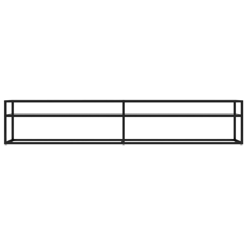 vidaXL TV Cabinet Transparent 220x40x40.5 cm Tempered Glass