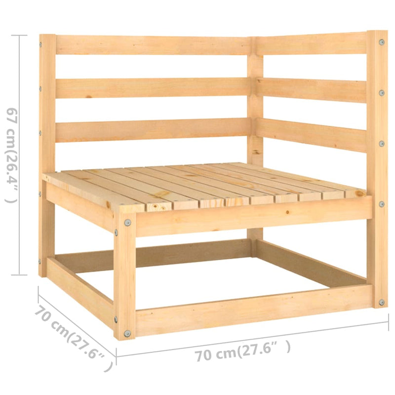 vidaXL 4 Piece Garden Lounge Set Solid Pinewood
