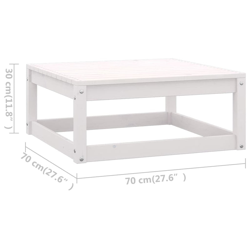 vidaXL 4 Piece Garden Lounge Set White Solid Pinewood