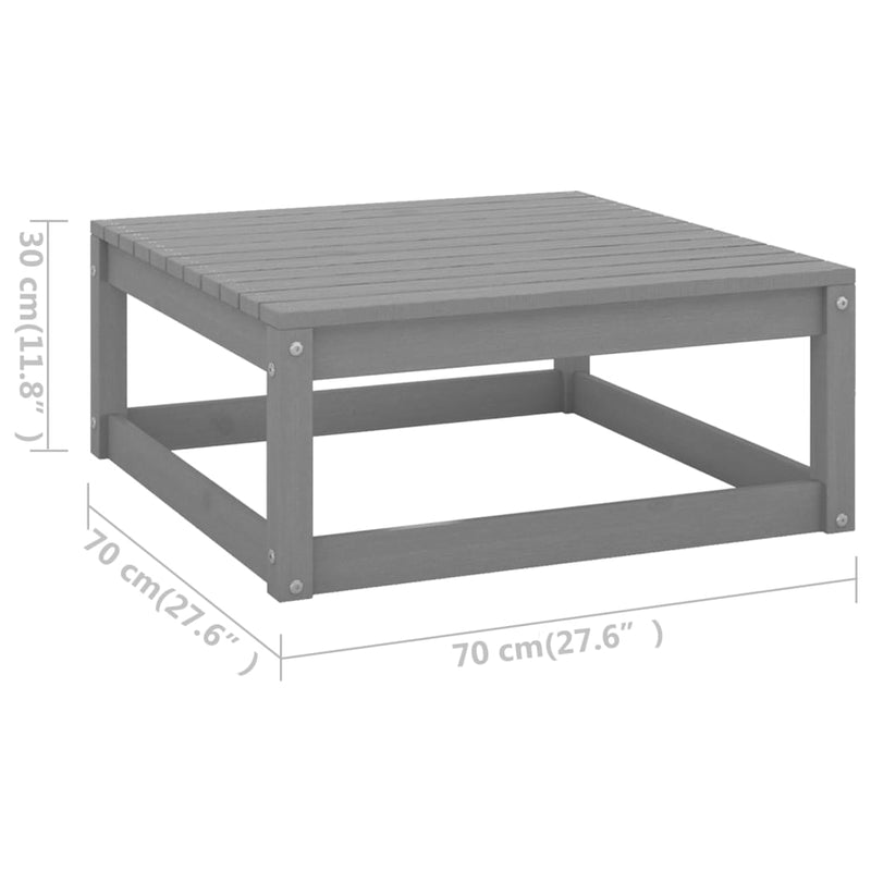 vidaXL 4 Piece Garden Lounge Set Grey Solid Pinewood