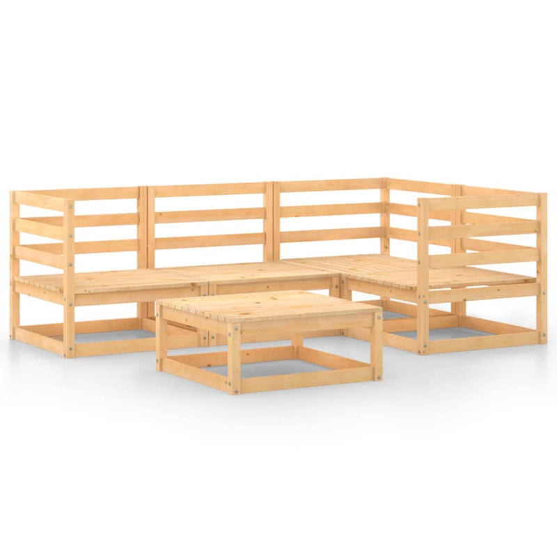vidaXL 5 Piece Garden Lounge Set Solid Pinewood