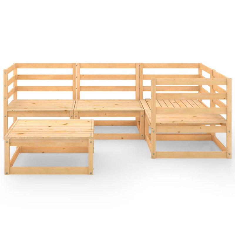 vidaXL 5 Piece Garden Lounge Set Solid Pinewood