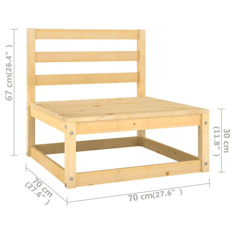 vidaXL 6 Piece Garden Lounge Set with Cushions Solid Pinewood