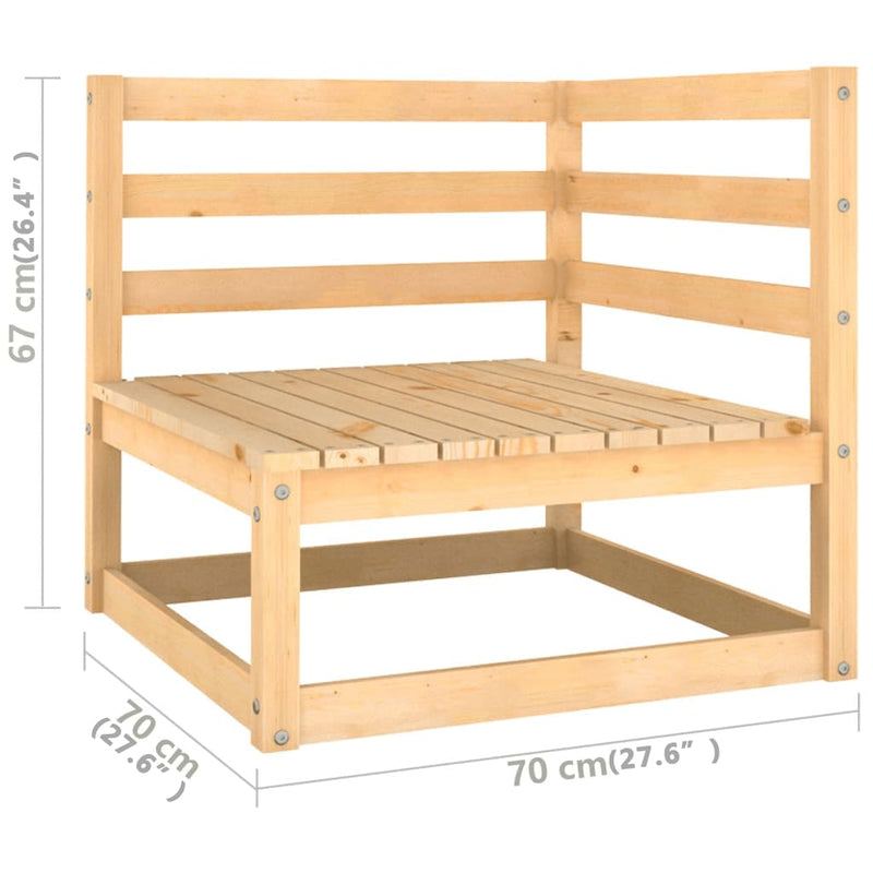 vidaXL 6 Piece Garden Lounge Set with Cushions Solid Pinewood