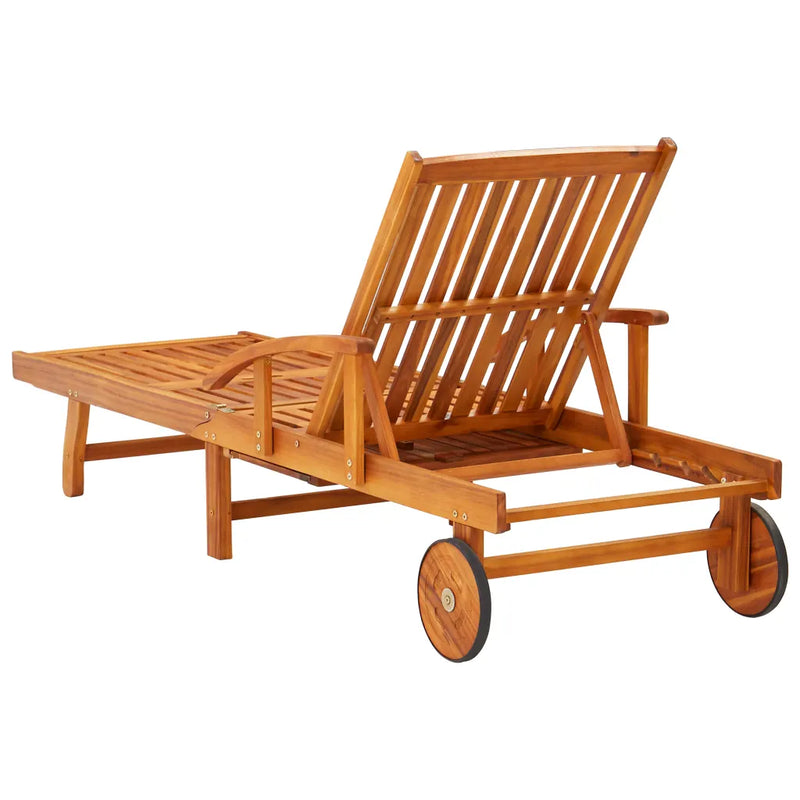 Sun Loungers 2 pcs Solid Wood Acacia