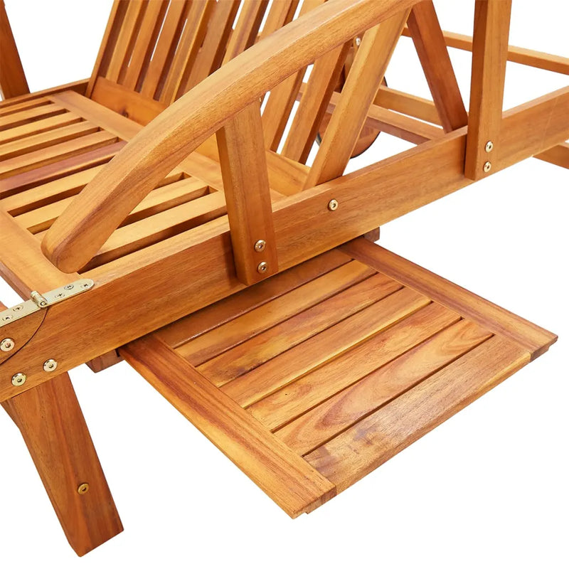 Sun Loungers 2 pcs Solid Wood Acacia