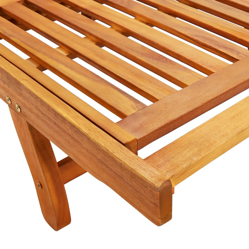 Sun Loungers 2 pcs Solid Wood Acacia