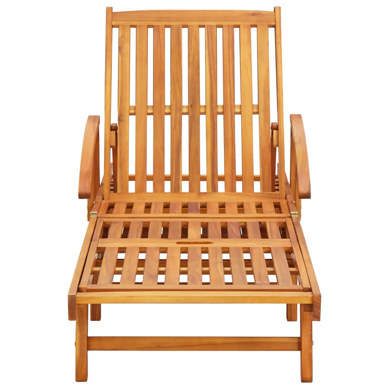 Sun Loungers 2 pcs with Cushions Solid Wood Acacia