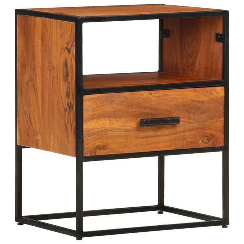 vidaXL Bed Cabinet 40x30x50 cm Solid Acacia Wood
