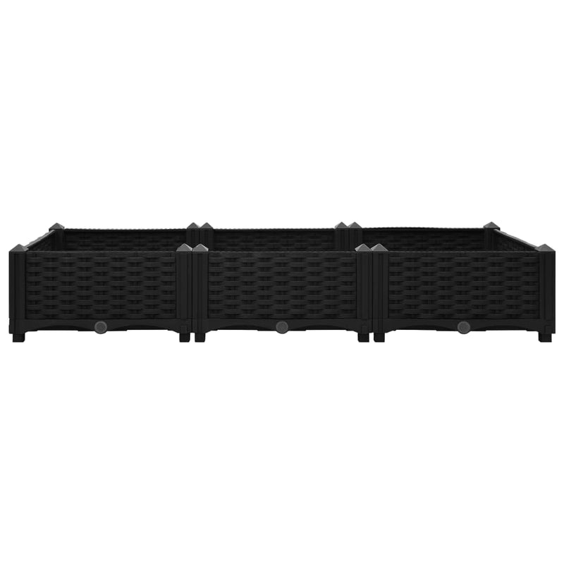 vidaXL Raised Bed 120x40x23 cm Polypropylene
