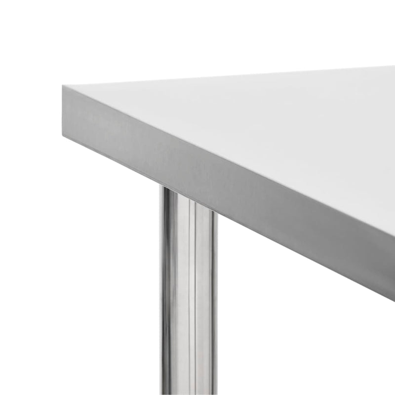 vidaXL Kitchen Work Table with Wheels 80x60x85 cm Stainless Steel