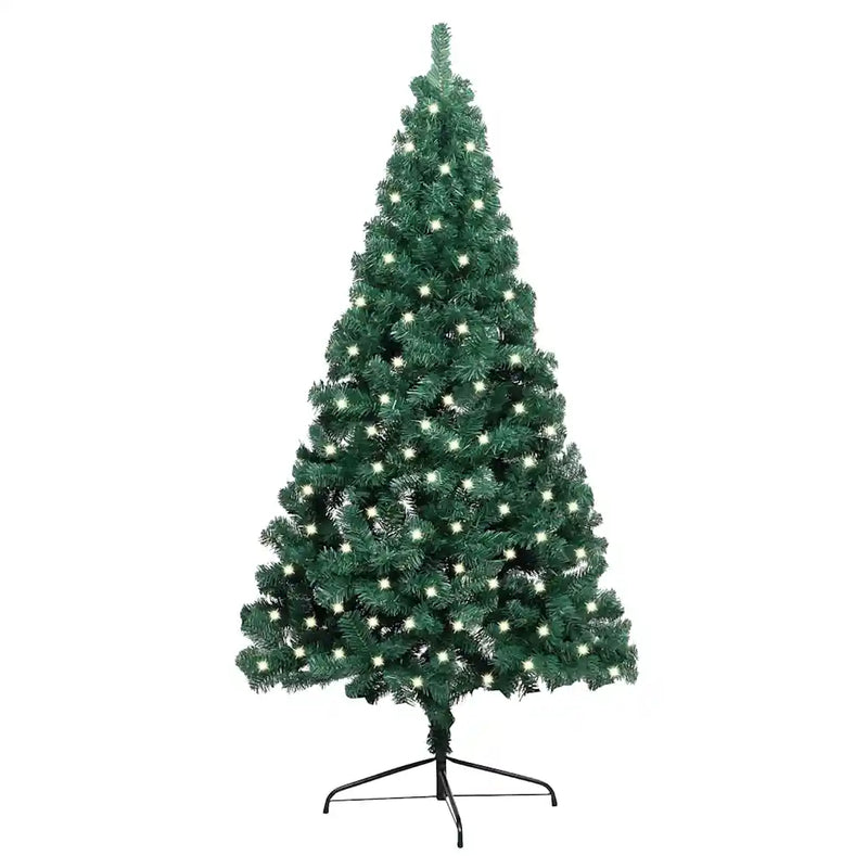 Artificial Half Pre-lit Christmas Tree with St& Green 240 cm