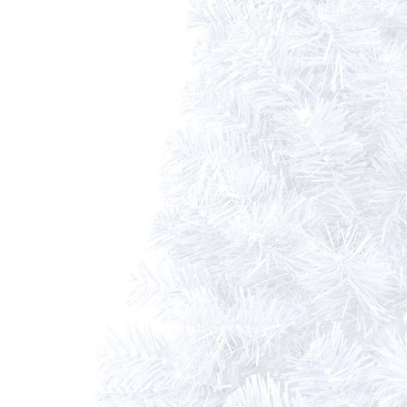 Artificial Half Pre-lit Christmas Tree with Stand White 120 cm PVC