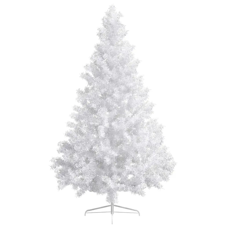 Artificial Half Pre-lit Christmas Tree with Stand White 180 cm PVC