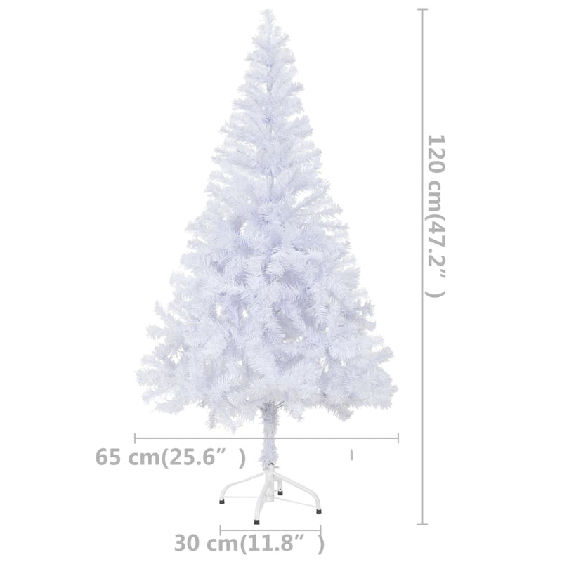 vidaXL Artificial Pre-lit Christmas Tree with Stand 120 cm 230 Branches