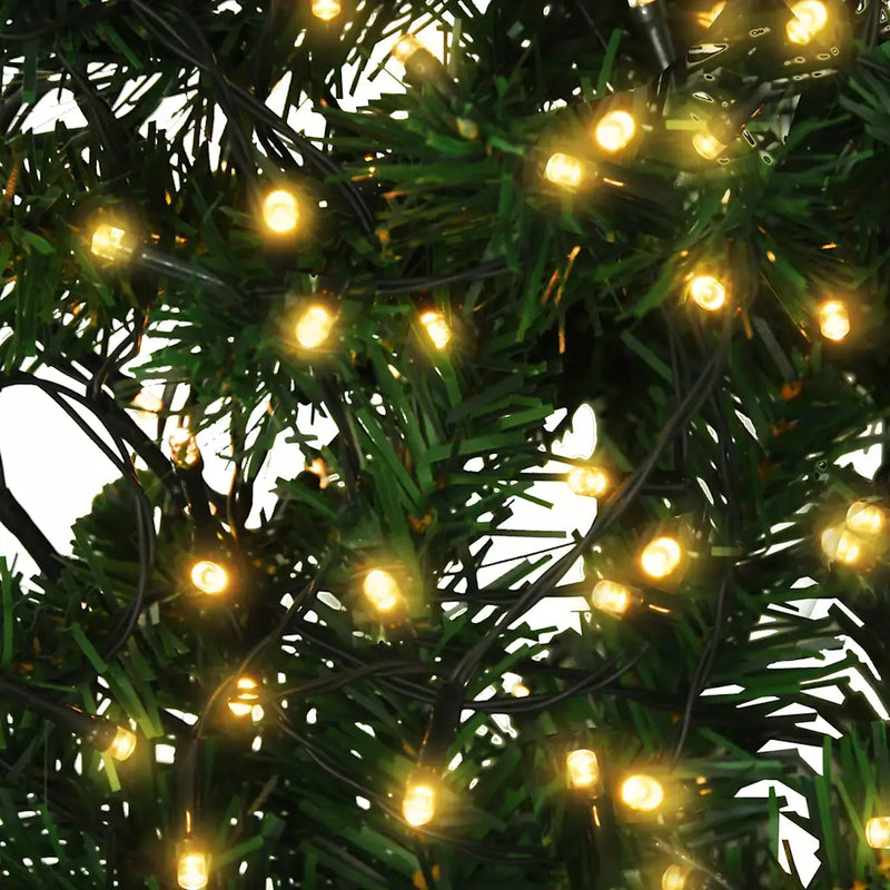 Artificial Pre-lit Christmas Tree Thick Branches Green 120 cm
