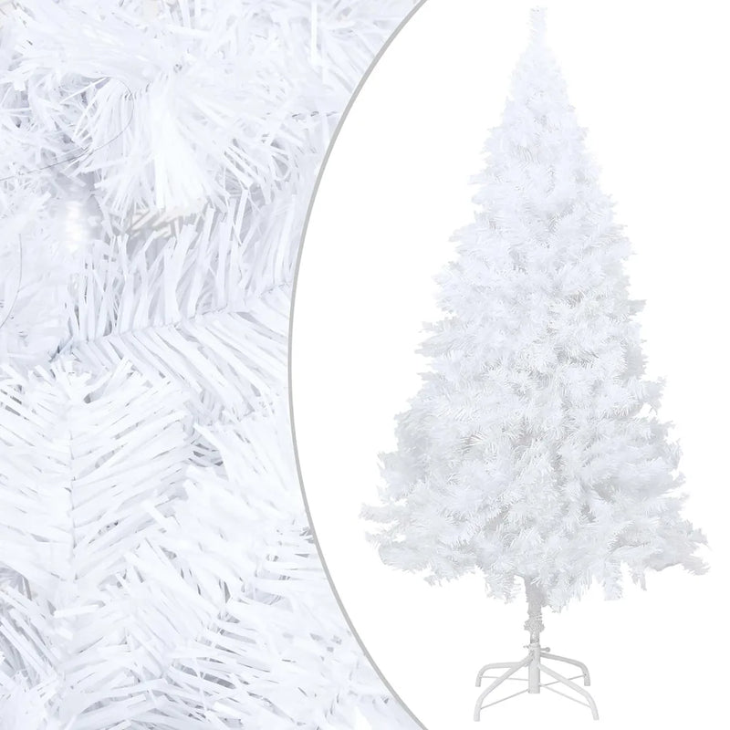 Artificial Pre-lit Christmas Tree Thick Branches White 120 cm
