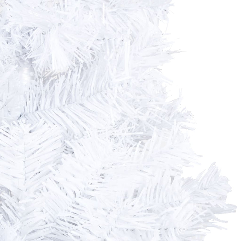 vidaXL Artificial Pre-lit Christmas Tree with Thick Branches White 150 cm